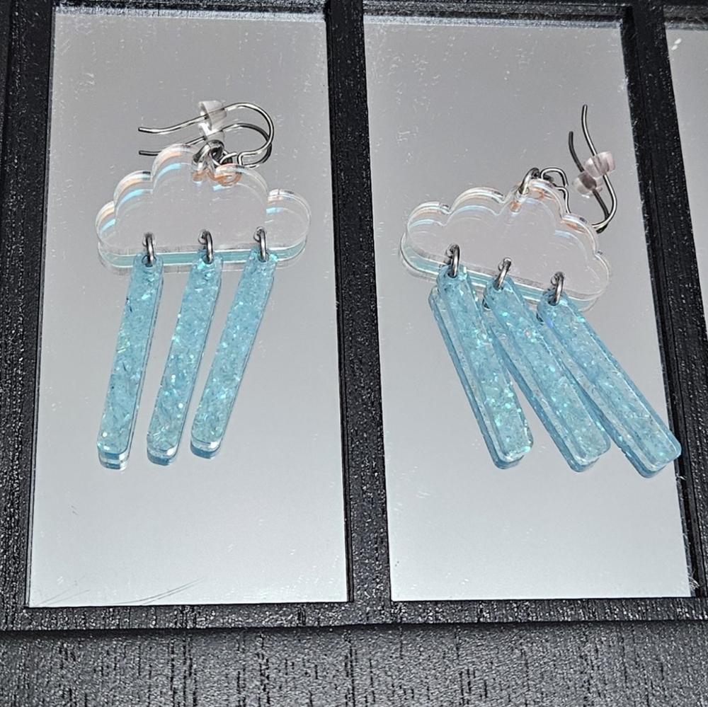 Cloud and Raindrop Earrings
